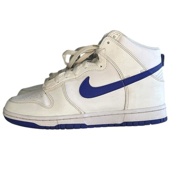 Mens Nike Dunk High DV0828-101 Leather Athletic Sneaker Shoes Size 8 White - Picture 1 of 6
